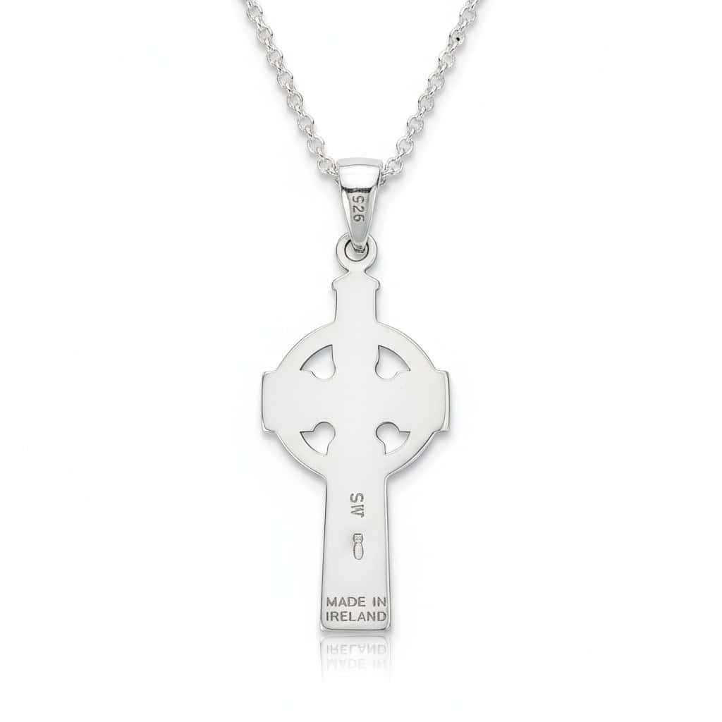 Sterling Silver Celtic Cross Necklace – Made in Ireland - Irish Gifts - Image 2