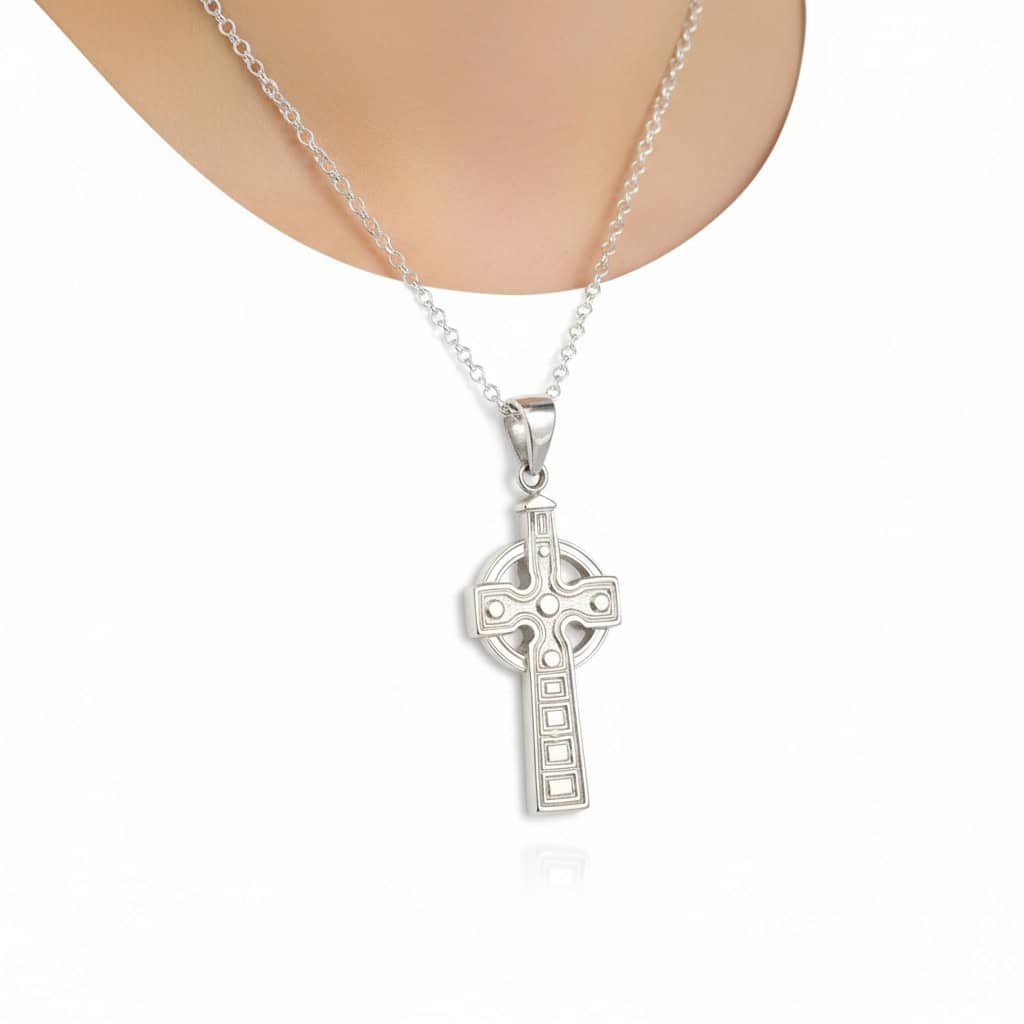 Sterling Silver Celtic Cross Necklace – Made in Ireland - Irish Gifts