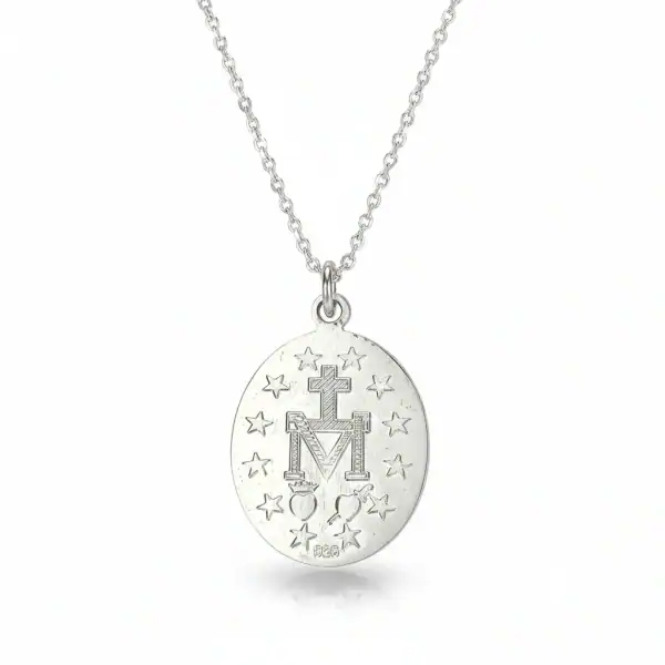 Sterling Silver Miraculous Medal – Catholic Devotional Medal - Irish Gifts - Image 1