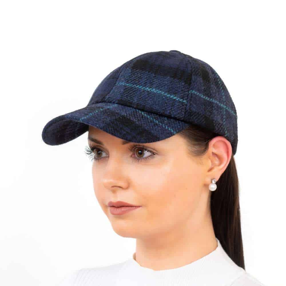 Heather Check Wool Baseball Cap - Hats | Caps | Clothing