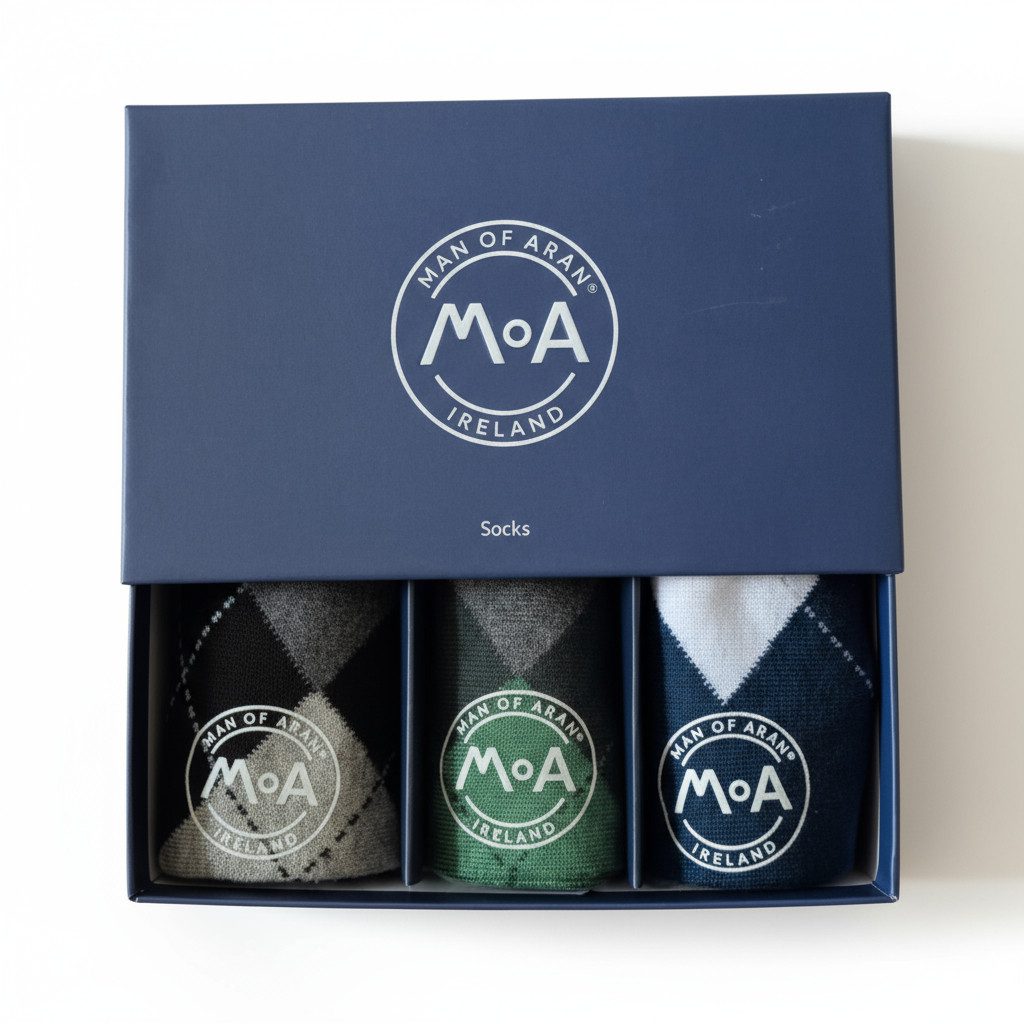 Three Pack of Argyle Socks – Man of Aran - Hats | Caps | Clothing