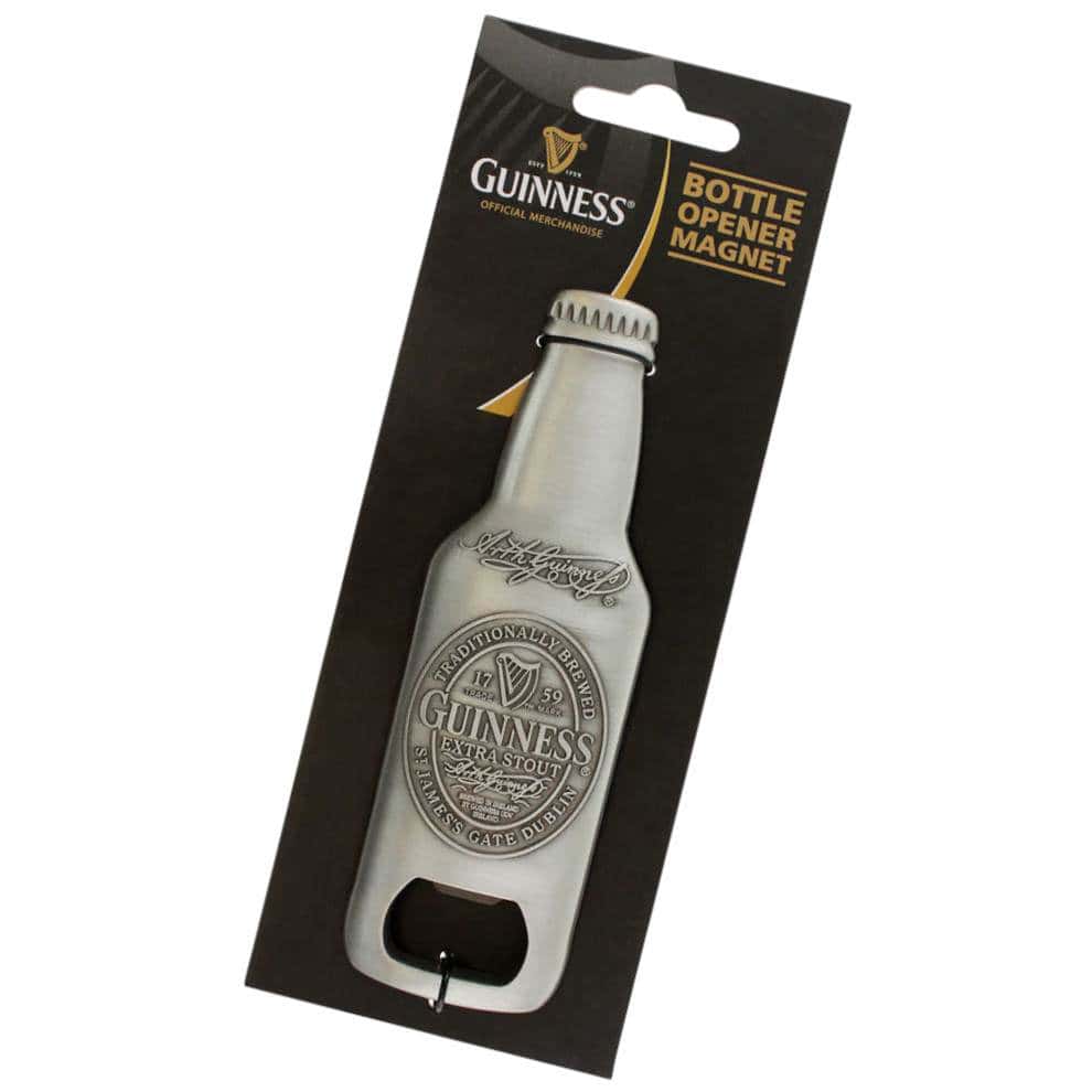 Guinness Metal Bottle Opener Magnet – Classic Bottle Design - Irish Bar/Guinness - Image 1