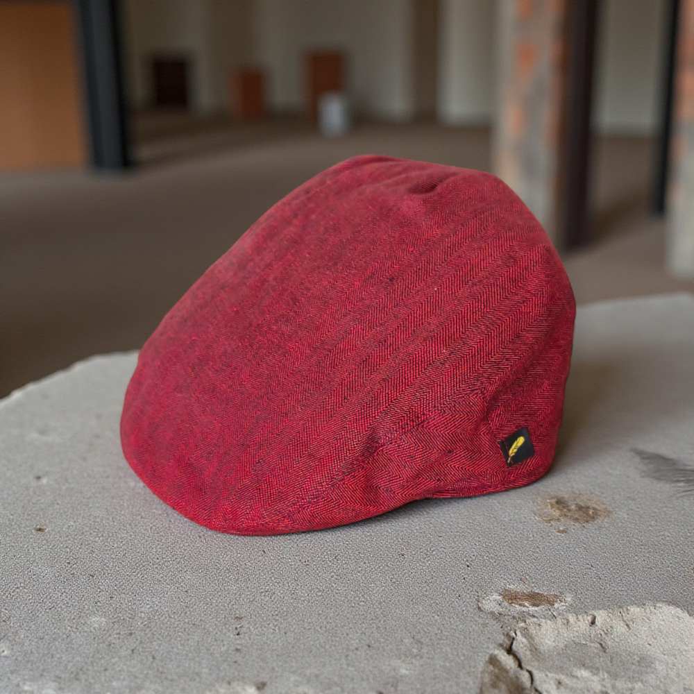 Irish Linen Dubliner Cap – Claret Red - Hats | Caps | Clothing
