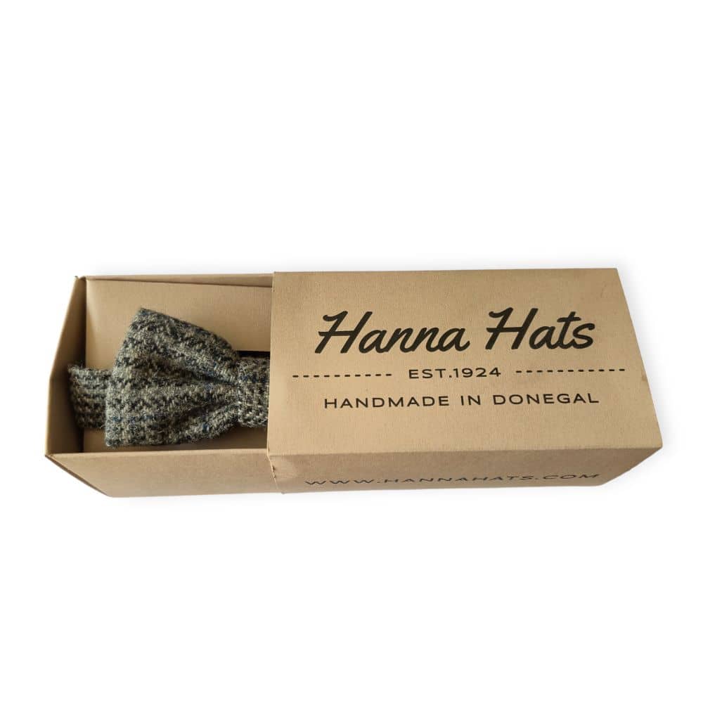 Donegal Tweed Grey Check Bow Tie – Hanna Hats - Hats | Caps | Clothing - Image 3