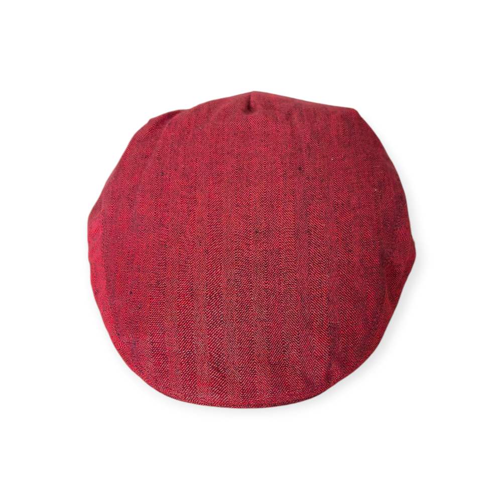 Irish Linen Dubliner Cap – Claret Red - Hats | Caps | Clothing - Image 1
