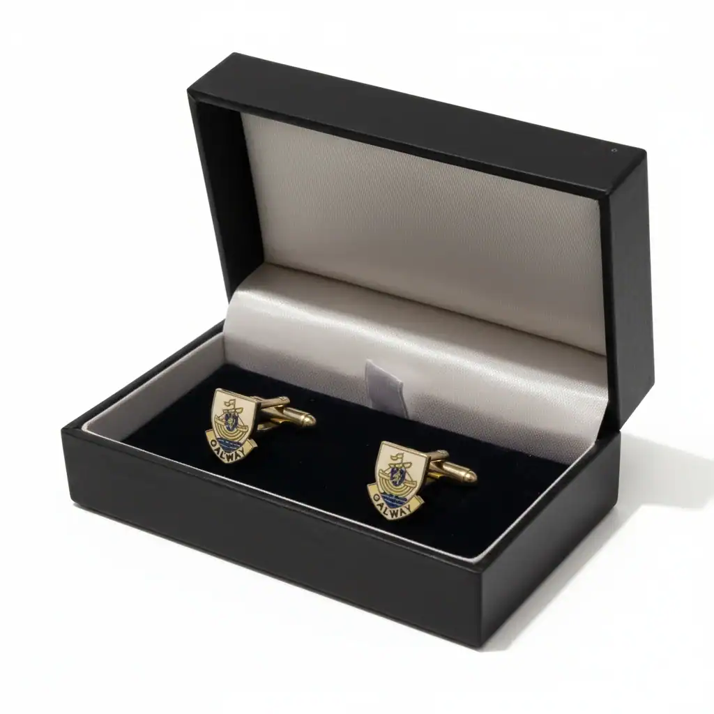 Galway Crest Cufflinks – City & County Emblem - Irish Gifts - Image 1