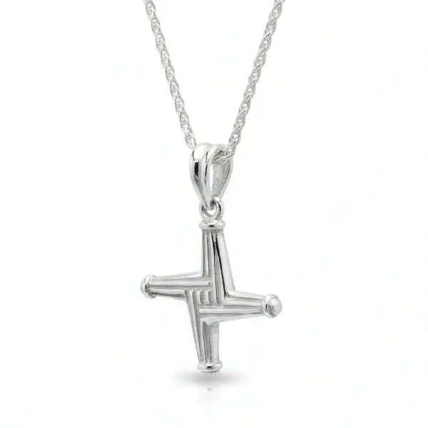 Sterling Silver St Brigid’s Cross Pendant – Medium by Fadó Jewellers - Irish Gifts