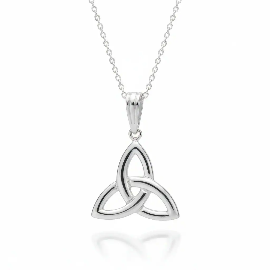 Sterling Silver Small Trinity Knot Pendant - Fadó Jewellers - Irish Gifts