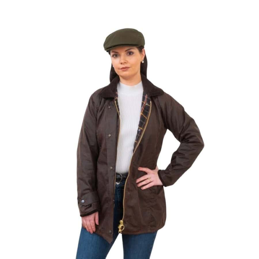 Women’s Waxed Jacket – Brown Wax | Midi-Length Country Classic - Clothing Collection - Image 2