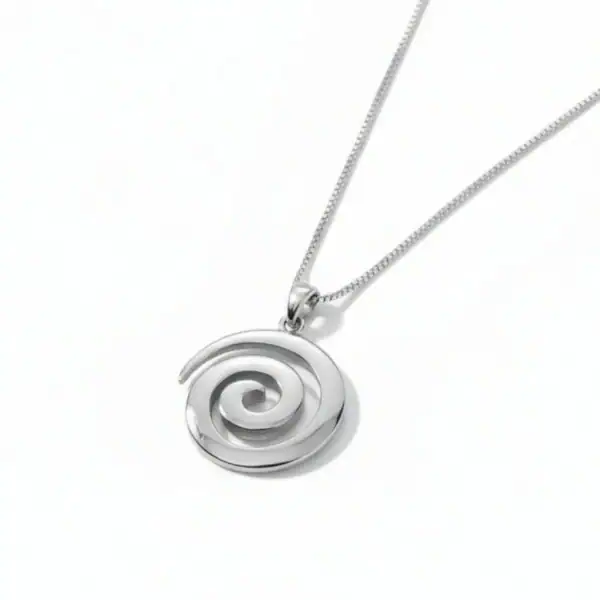 Sterling Silver Celtic Spiral Pendant Necklace - Irish Gifts