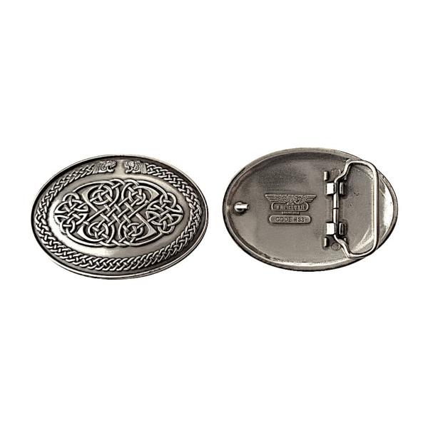 Celtic Knot Belt Buckle – Book of Kells Hounds by Lee River - Accessories - Image 1