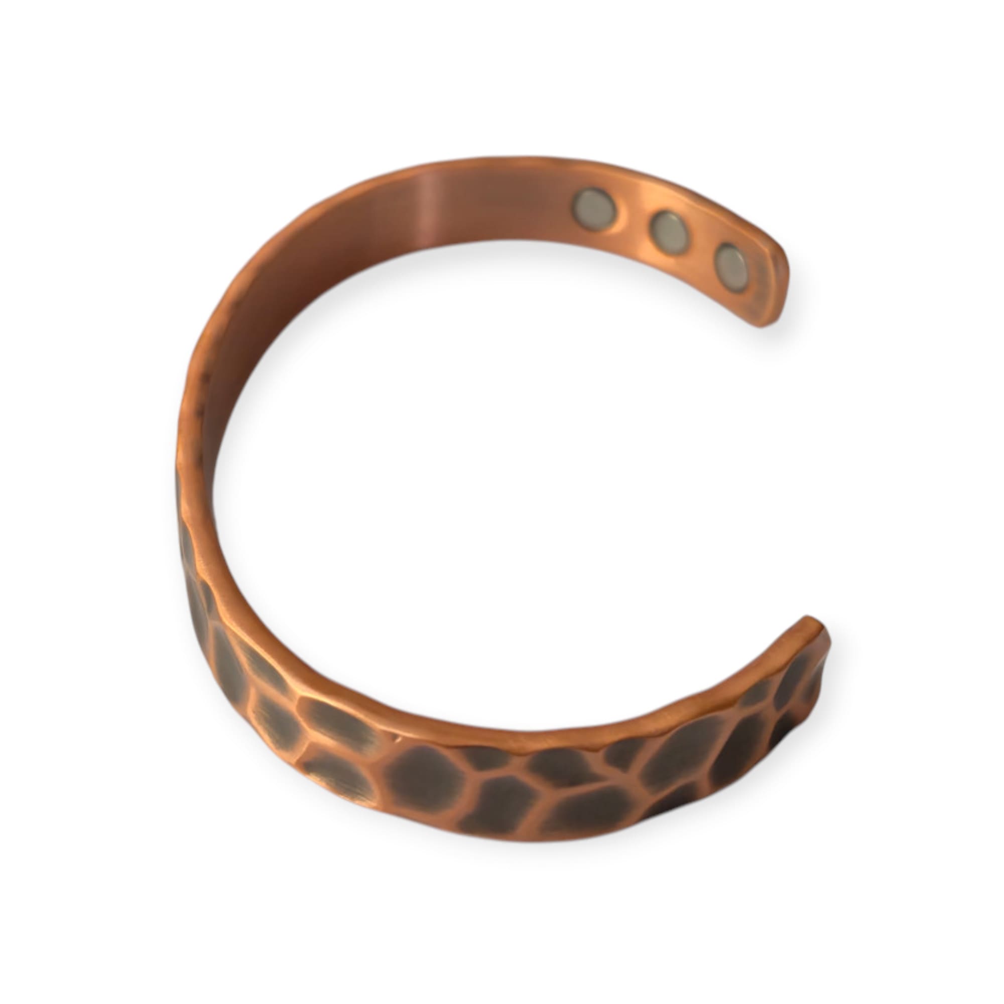 Ladies Magnetic Copper Bangle – Hammered Finish - Irish Gifts - Image 1